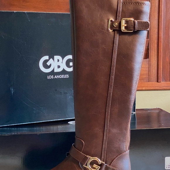GBG Los Angeles Womens Silene Riding Boot BROWN SIZE 6 NWB Heeled SUMMER PRICE - Picture 2 of 10